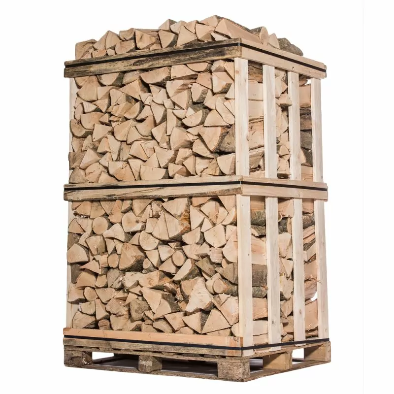 BA11 Trockenes Brennholz – 25 cm, Mischung Buche und Eiche, auf Palette – Bild 1